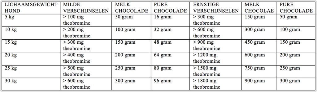 Dierenkliniek Tiel-Drumpt: chocolade vergiftiging