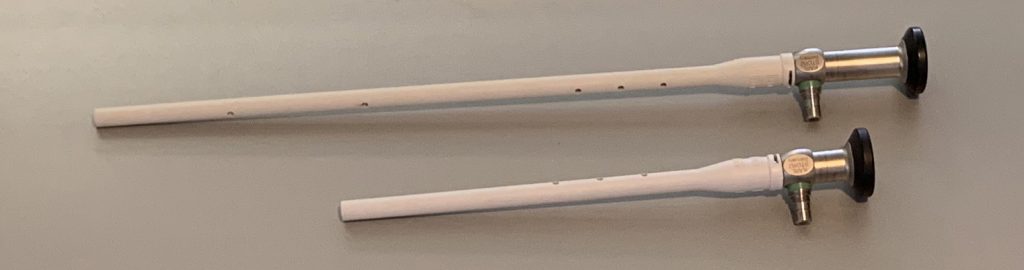 Dierenkliniek Tiel-Drumpt: Laparoscopisch steriliseren van de kleinere hond: Het verschil in formaat van de scopen.