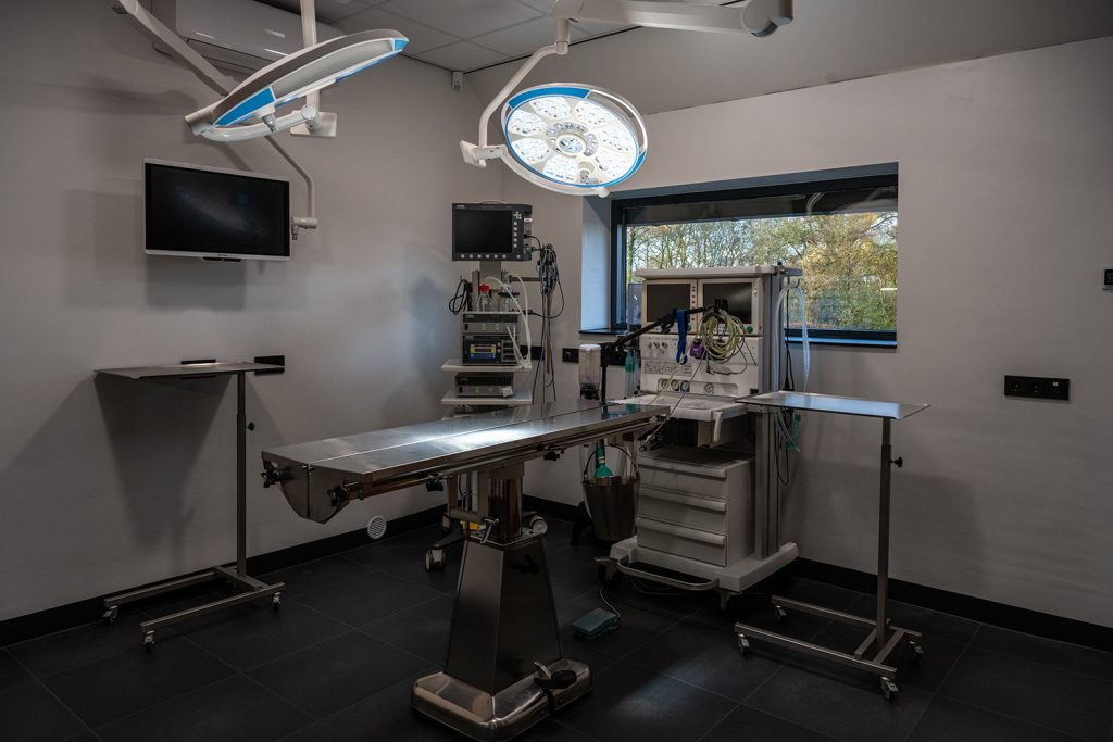 Dierenkliniek Tiel-Drumpt: onze operatiekamer: 2 operatielampen